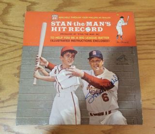 Stan Musial Hit Record Batting Instructions Signed St.  Louis Cardinals Mlb