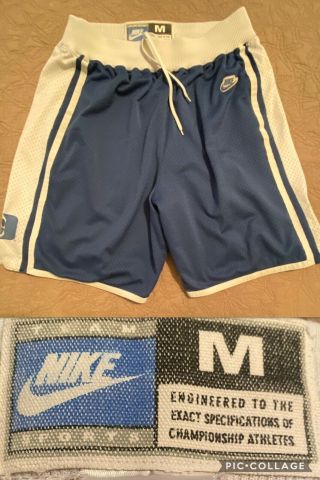 Vintage Retro Nike Duke Blue Devils Basketball Shorts Team Ncaa Sz Medium M