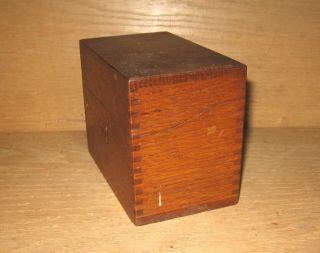 Vintage Weis Dovetail Oak Wood Recipe / File Storage Box 3