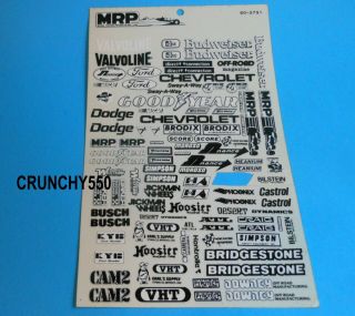 Vintage Mrp Sponsor Decal Sticker Sheet Budweiser Goodyear 80 - 2731 Rc Part