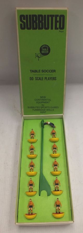 Vintage Boxed 1960s Subbuteo Partick Thistle Heavyweight 00 Scale Players - F11