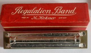Vintage Harmonica - The Regulation Band - Made By M Hohner Germany - Boxed