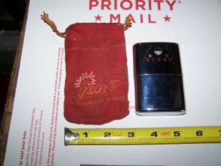 Vintage Jon - E Hand Warmer With Red Bag Stamped Jon - E
