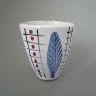 Vintage Rye Sussex Studio Art Pottery Miniature Vase Hand Decorated British