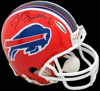 C.  J.  Cj Spiller Hand Signed Autograph Riddell Buffalo Bills Mini Helmet 21 Uda