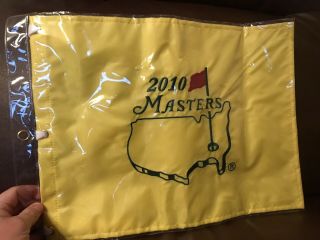 2010 Masters Official Embroidered Golf Pin Flag,  Phil Mickelson Wins