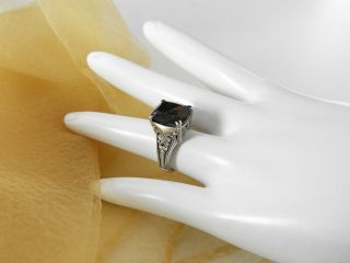 Vintage Victorian Style Ring Solid 925 Sterling Silver Womens Jewelry Small 5.  2