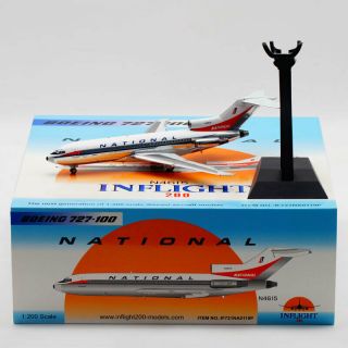 Inflight 1:200 National Airlines Boeing 727 - 100 Diecast Aircarft Model N4615