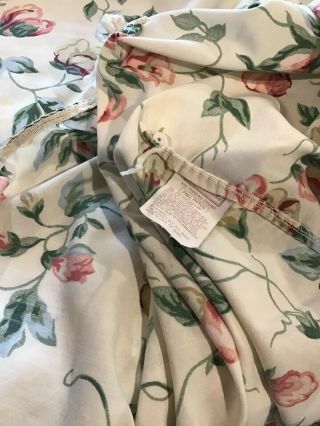 Vintage Waverly Full Flat & Fitted Bed Sheets / 2 Pillowcases USA 2