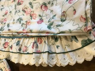 Vintage Waverly Full Flat & Fitted Bed Sheets / 2 Pillowcases USA 3