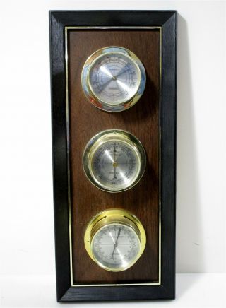 Vintage Springfield Instruments Weather Station Thermometer Barometer & Humidity