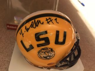 Leonard Fournette Lsu Tigers Signed Riddell Mini Helmet Jacksonville Jaguars