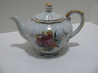 Vintage Tilso Musical Teapot - Plays " Tea For Two " Floral Design,  Made In Japan