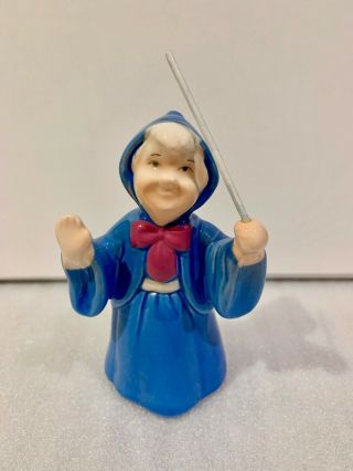 Vintage Disney Ceramic Figurine Fairy God Mother From Cinderella -