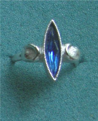 " Blue Night " Sapphire Blue Ring - Sarah Coventry Jewelry - Sara Cov - Vtg