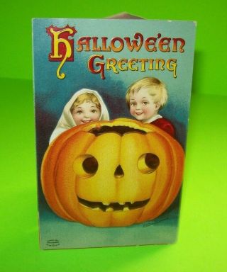 Vintage Halloween Postcard Ellen Clapsaddle Embossed Art Series 1393
