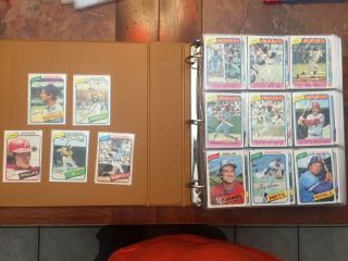 1980 Topps Baseball Cards Complete Set In Binder Rickey Henderson Rc Nm