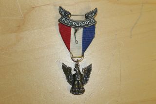 Vintage Bsa Boy Scouts Sterling Silver Eagle Scout Medal