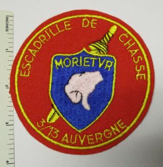 French Air Force Ec 3/13 Auvergne Morietvr Patch Vintage France Armee De L 