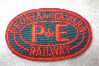 P&e Peoria And Eastern Railway Vintage Sew On Name Patch 2 X 3 - 12