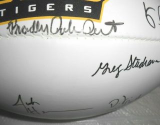 Les Miles & 2007 LSU Tigers Coaching Staff Autographed Football 3