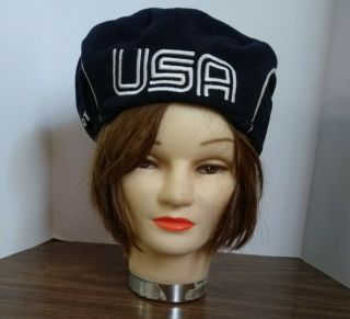 Roots 2006 Team Usa Torino Winter Olympic Beret Torino Blue,  Pre - Owned