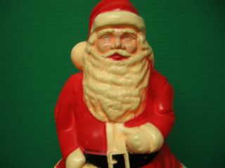 Vintage 16 1/2” Hard Plastic Light Up Christmas Santa Claus 2