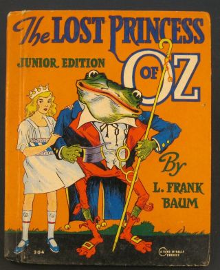 The Lost Princess Of Oz - Junior Edition Vintage Rand Mcnally 1939 Hb Wizard Vg,