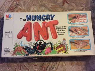 Vintage The Hungry Ant Board Game Milton Bradley 1978 99 Complete Missing 1 Crd