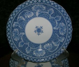Vintage Porcelain Blue Floral Pasta Soup Serving Bowls - Set Of 6 Minty Euc
