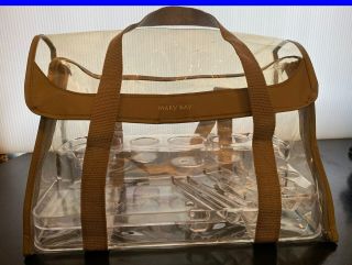 Vintage Mary Kay Clear Cosmetic Case With Removable Organizer Tray Insert