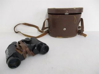Vintage Wuest 6x30 H - 12 Coasted Leather Japan Binoculars W/ Carrying Case