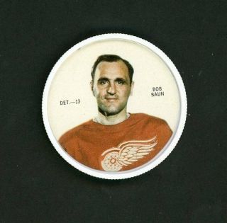 1968 - 69 Shirriff Hockey Coins Det - 13 Bobby Baun Red Wings Sp