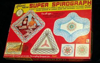 Vintage 1969 Kenner’s Spirograph Complete Art Drawing Set Blue Tray 2