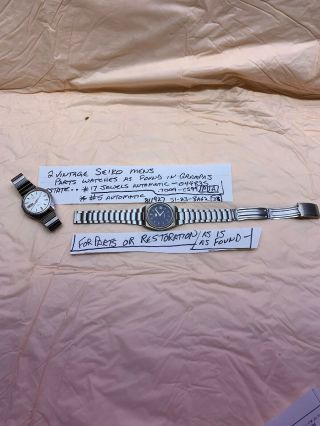 2 Vintage Seiko 17 Jewel,  5 Automatic Men’s Watch Estate Find