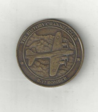 U.  S.  Army Air Force B - 17 Bomber Flying Fortress Airplane Aviation Coin Medal