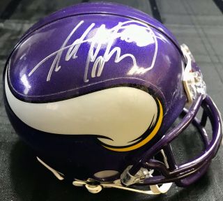 Adrian Peterson Signed Mini Helmet Minnesota Vikings Hologram Adauthentic28