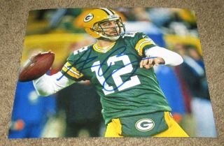 Aaron Rodgers Signed Autographed Green Bay Packers 8x10 Photo (proof) 2 X Nfl Mvp