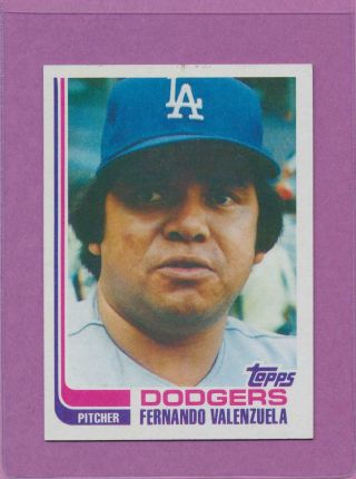 1982 Topps Blackless Fernando Valenzuela 510 Dodgers Error