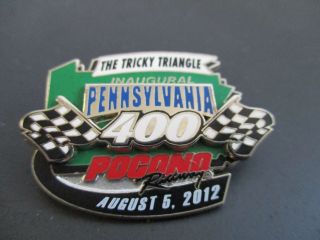 Nascar Inaugural Pennsylvania 400 Pocono Raceway 8 6 2012 1 " Enamel Racing Pin