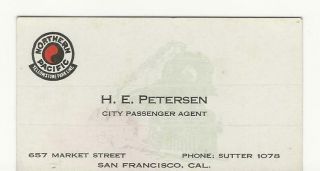 1936 Northern Pacific - Yellowstone Park Line Business Card