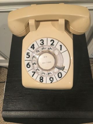 Vintage Bell Systems Rotary Dial Telephone Phone Off White 500 Dm 1984 Std Rt