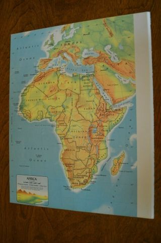 1960 Physical Map Of Africa