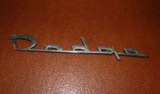 Vintage " Dodge - Mopar " Metal Chrome Trim Emblem