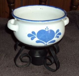 Vintage Ceramic Chocolate Fondue Tealight Warmer