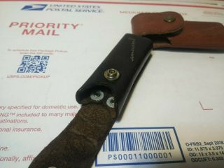 2 Vtg Leatherman Brown Leather Belt Sheath Holder Case For Multi - Tool 3
