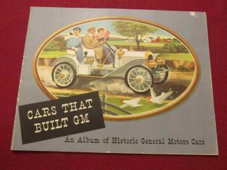 1954 " Cars That Built General Motors " 8 - 1/2 " X 11 " Booklet - " Golden Milestone "