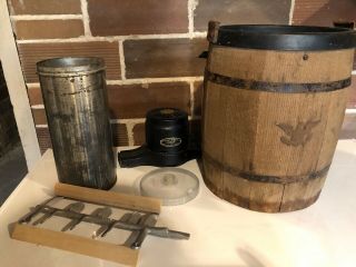 Vintage Dolly Madison Electric Ice Cream Maker 4 Quart Wooden Barrel