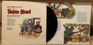 Vintage Walt Disney ' s Robin Hood Vinyl Record 2