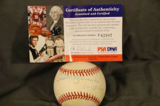 Bill Mazeroski (10 - 13 - 60 Hr) Signed Baseball Autograph Auto Psa/dna F62997